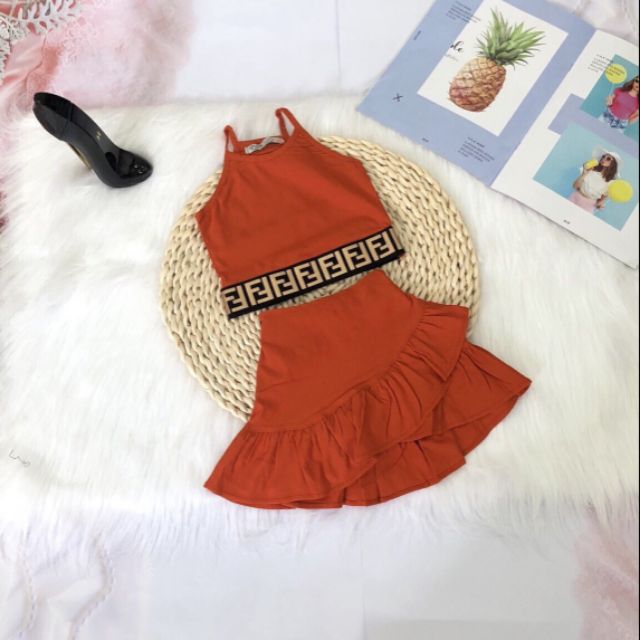 Set váy Fendi bé gái