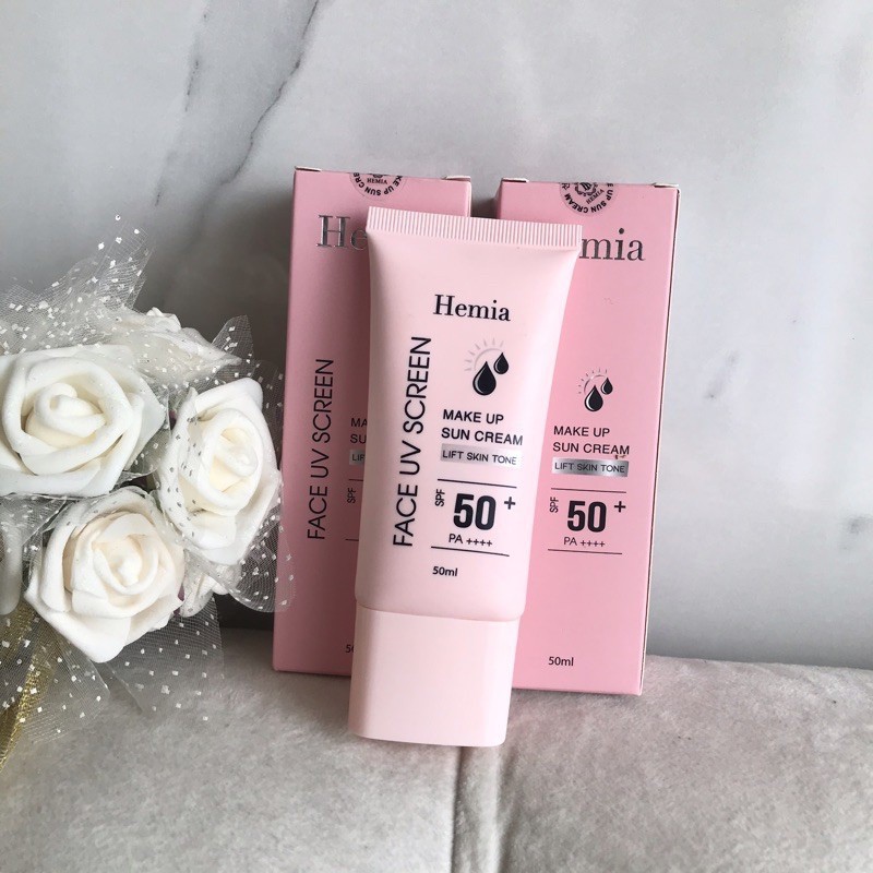 [CHÍNH HÃNG] Kem Chống Nắng Dưỡng Trắng Nâng Tông Da Hemia 50ml.