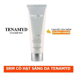 Sữa rửa mặt có hạt sáng mịn da Tenamyd Canada Tuýp 120g - White lagoon - PURE WHITE REFRESH SCRUB FOAM CLEANSER