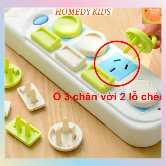 Combo 5 Nút Bịt Ổ Cắm Điện, Bịt Ổ Điện An Toàn Cho Bé