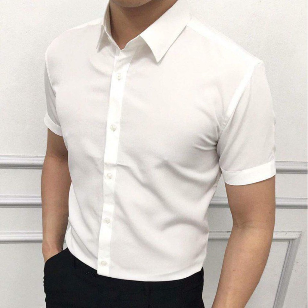 Áo sơ mi tay lỡ nam cao cấp Hamino thời trang Hàn Quốc chất vải lụa mềm form rộng Hàn Quốc F
