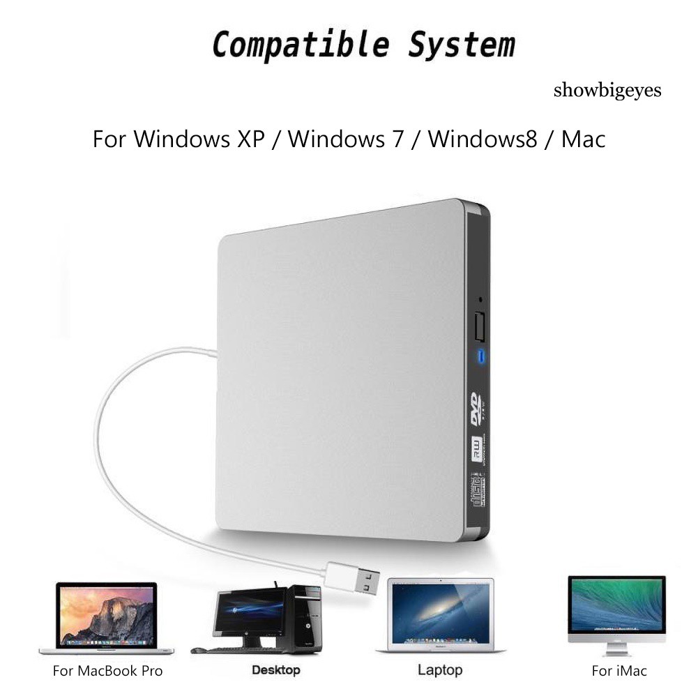 Đầu Đọc Đĩa Dvd-Rom Cd-Rw Dvd-Rw Dvd-Rw Kết Nối Usb 3.0 Cho Laptop Pc