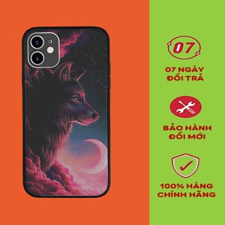 Ốp IP đẹp nhất HN ốp lưng in hình chó sói màu sắc độc đáo dành cho Iphone 5 đến 12 promax WOL20210054