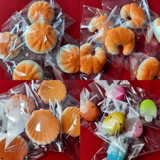Squishy mini bánh mì nướng, cây kem cảm xúc
