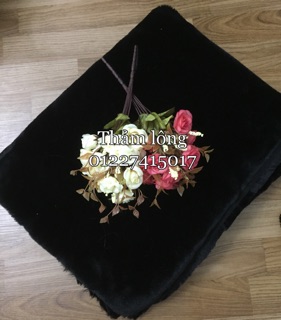 Thảm lông chụp hình đen mịn