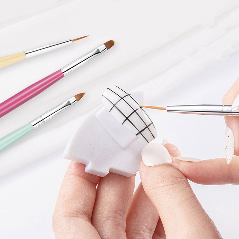 Bộ 6 Cây Bút Khắc Tạo Hình Móng Tay Hai Đầu Màu Sắc Macaron Kèm Bút Khắc