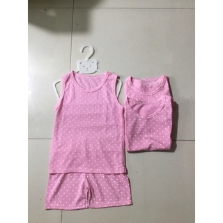 Bộ sát nách hồng cho bé 10-20kg