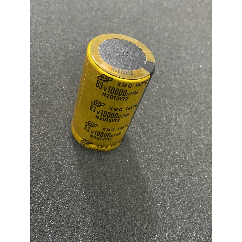 Tụ lọc nguồn amply 63v 10000uf màu vàng cùng loại với tụ ELNA