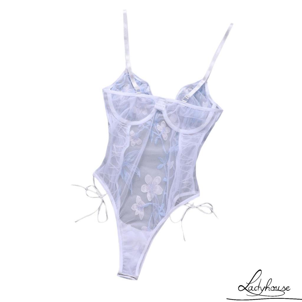 Ld-bộ Đồ Lót Liền Thân Thêu Ren Một Mảnh Gợi Cảm Cho Đám Cưới Mật Ong