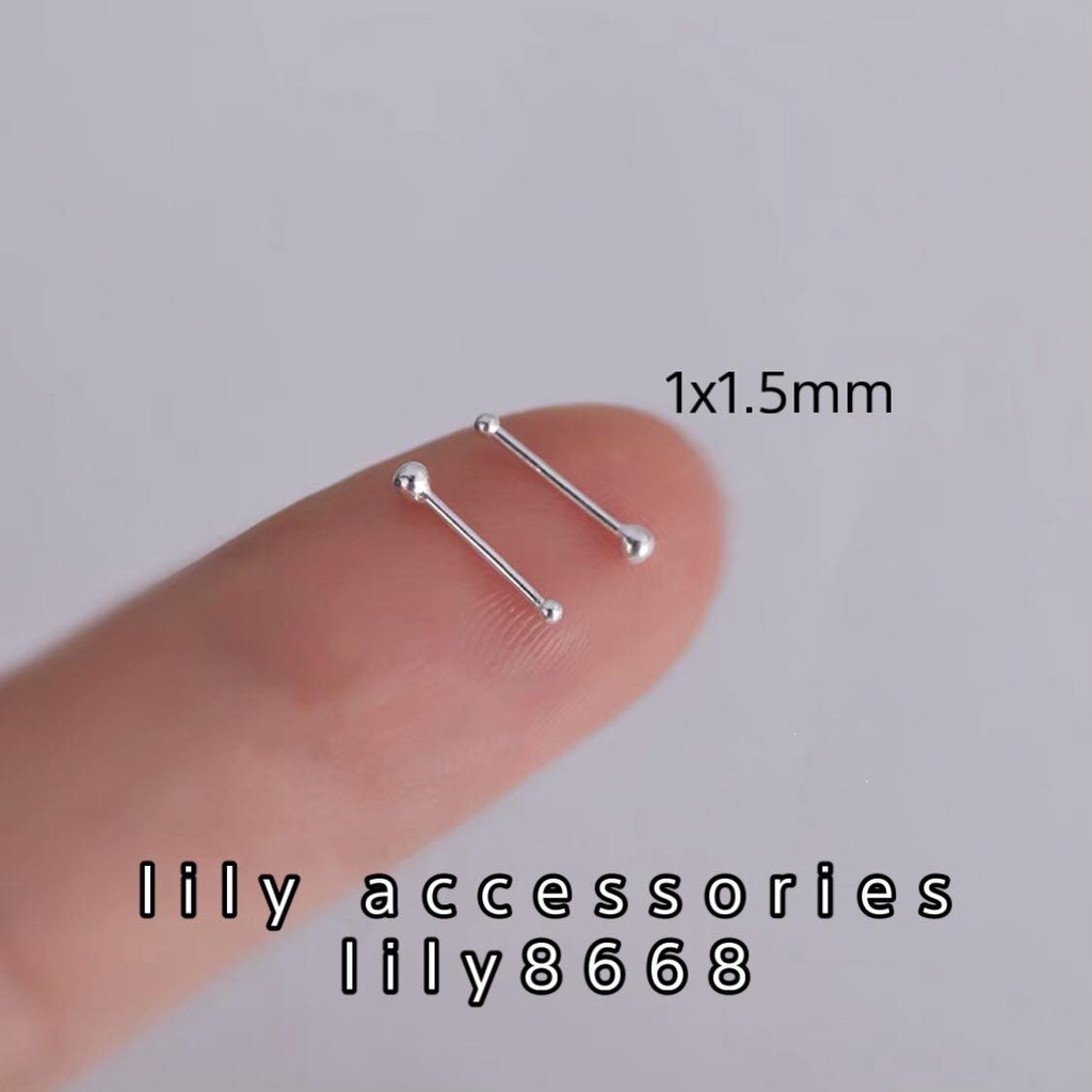 Khuyên tai bi siêu nhỏ không gỉ Unisex