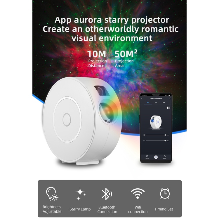 Bầu trời sao Smart Star Projector Tuya WiFi