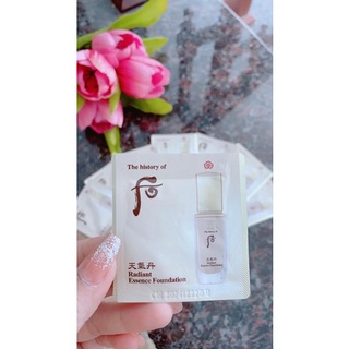 [ date 2027-tone 21- trắng đẹp ] 1 gói 1ml Kem nền whoo tái sinh siêu che khuyết điểm bền màu lâu trôi mướt mịn da