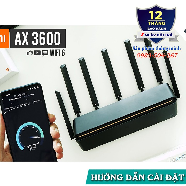 Bộ Router Wifi Xiaomi AX3600 AIoT hỗ trợ - Wifi 6 - Mesh - 248 thiết bị | BigBuy360 - bigbuy360.vn