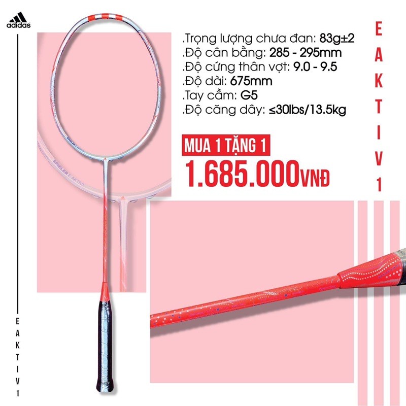 Vợt cầu lông ADIDAS AEKTIV1 bản mới