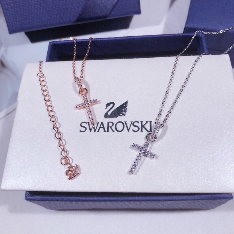 Swarovski Dây Chuyền Mặt Thánh Giá Đính Đá Pha Lê