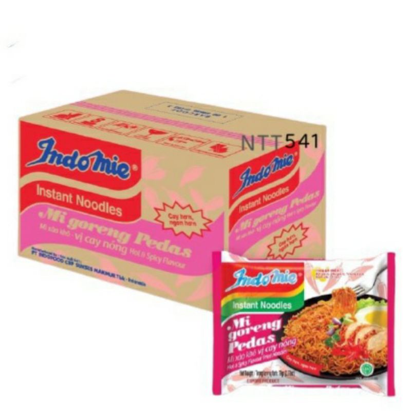 THÙNG MÌ XÀO KHÔ INDOMIE I 4 VỊ I 40 GÓI