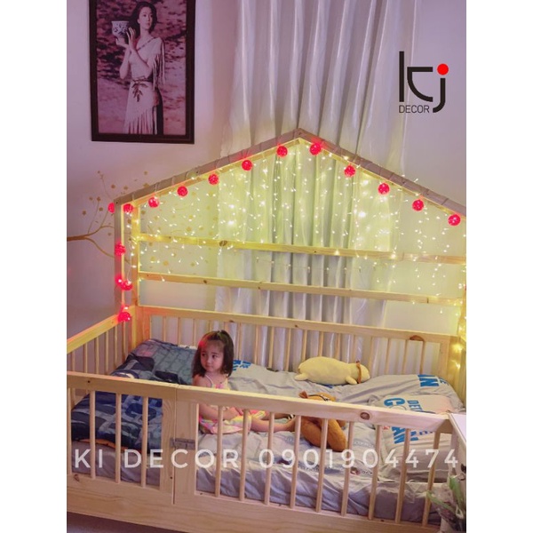 -  Giường cũi bằng gỗ cao cấp cho bé, giường công chúa, giường hình ngôi nhà