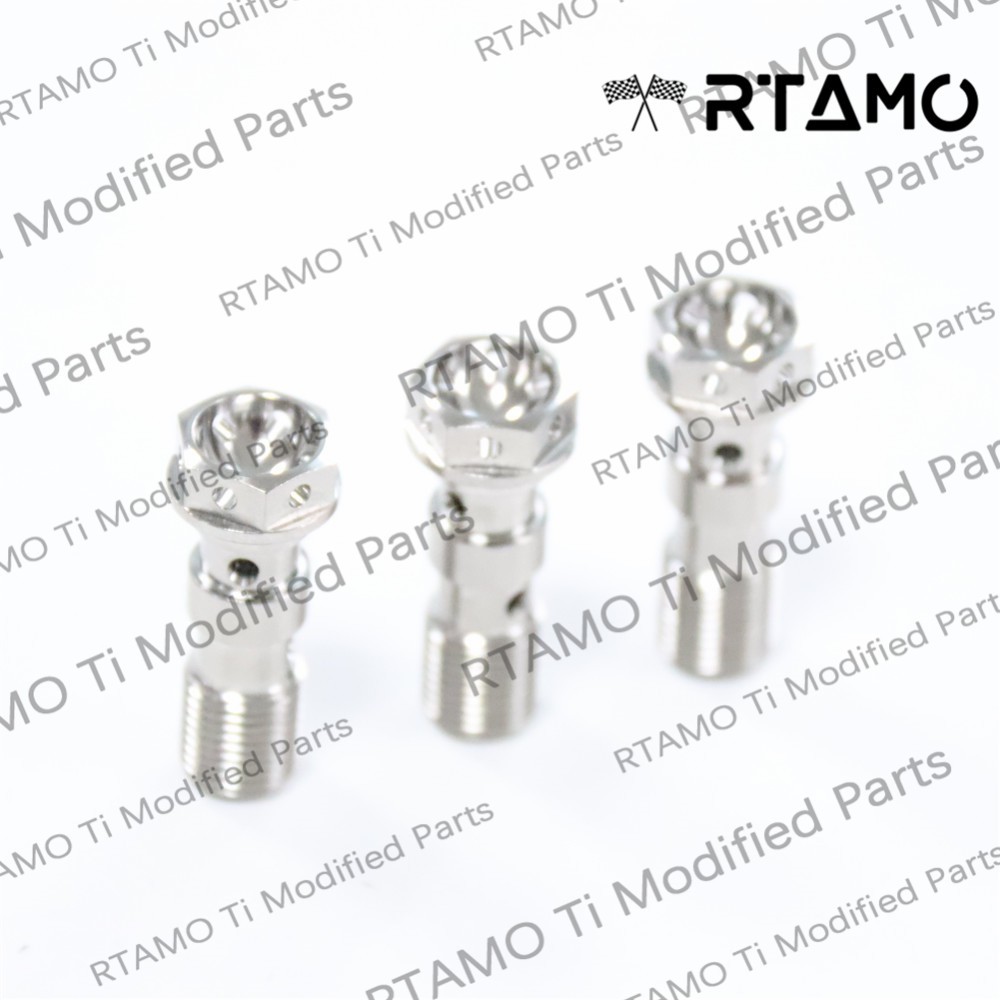 RTAMO M10x1.0Px29L Máy khoan thông số kỹ thuật cỡ nòng Banjo Chốt mặt bích Ducati / KTM / Honda / Yamaha