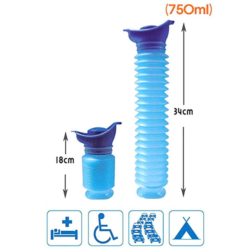 Bình đi vệ sinh cho trường hợp khẩn cấp 750ml cho cắm trại/du lịch chất lượng cao phù hợp cho nam và nữ