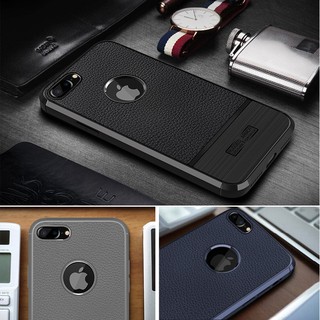 Ốp Lưng iP.hone 7 Plus/ 8 Plus dẻo vân da phay xước chống sốc