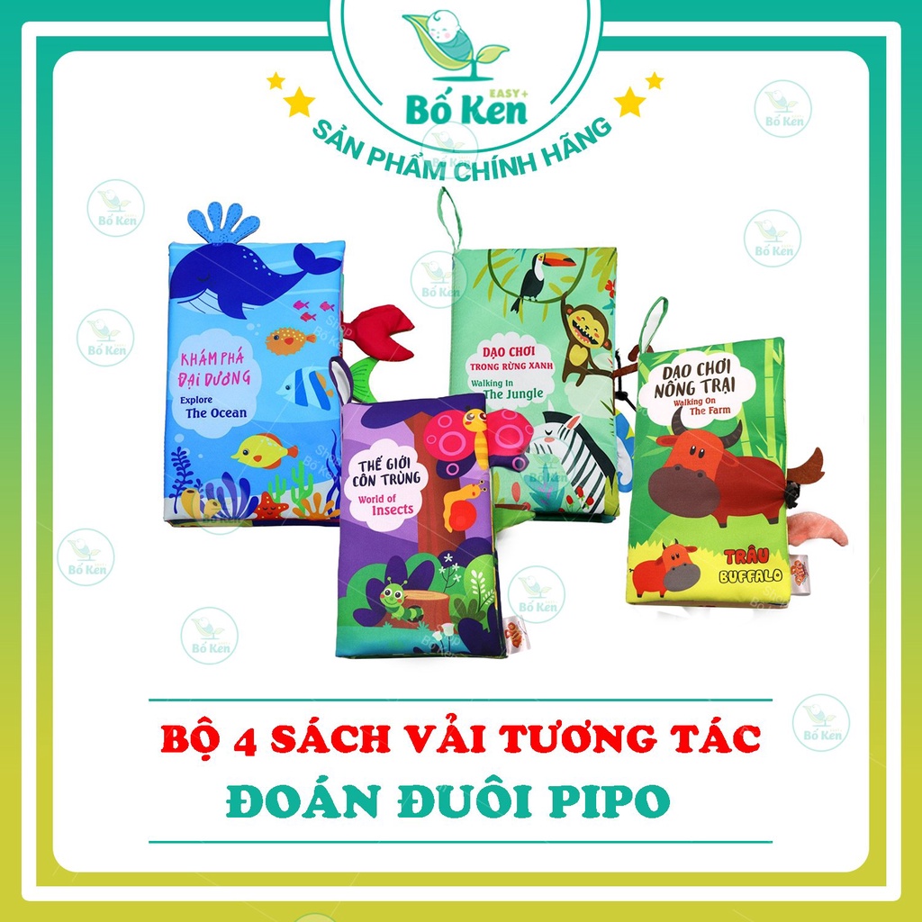 Bộ Sách vải Pipo song ngữ bé yêu thích nhất