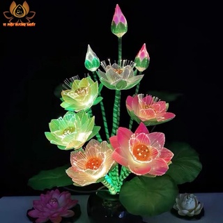 [HÀNG SẴN] ĐÈN LED HOA SEN 7 MÀU THỜ CÚNG TRANG TRÍ
