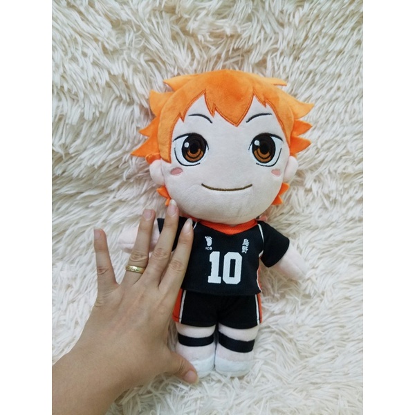 Chibi Hinata Haikyuu bé trai mặc đồ thể thao gấu nhồi bông