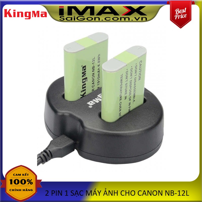 2 PIN 1 SẠC MÁY ẢNH KINGMA FOR CANON NB-12L