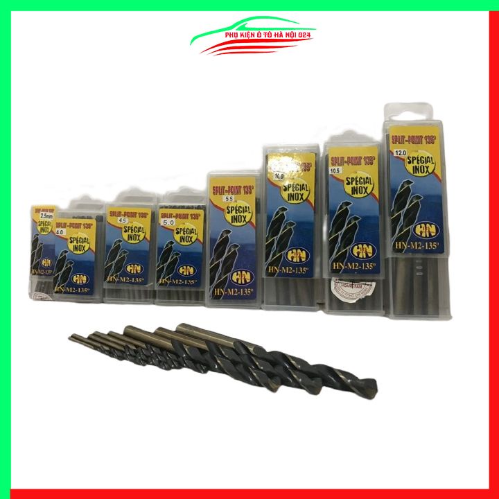 Mũi khoan inox pháp F135 Hoàng Nam đủ mũi 1-7.5mm