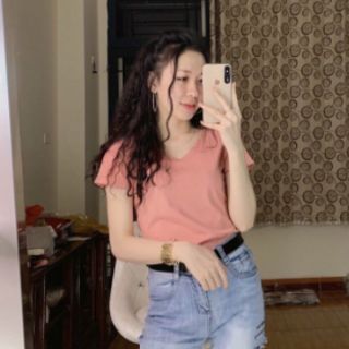 Combo áo phông trơn, túi zip HM