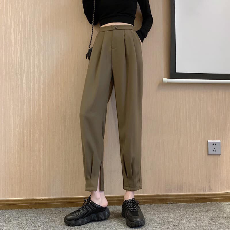 Quần Baggy Vải Có Khóa Ống Chân siêu hot