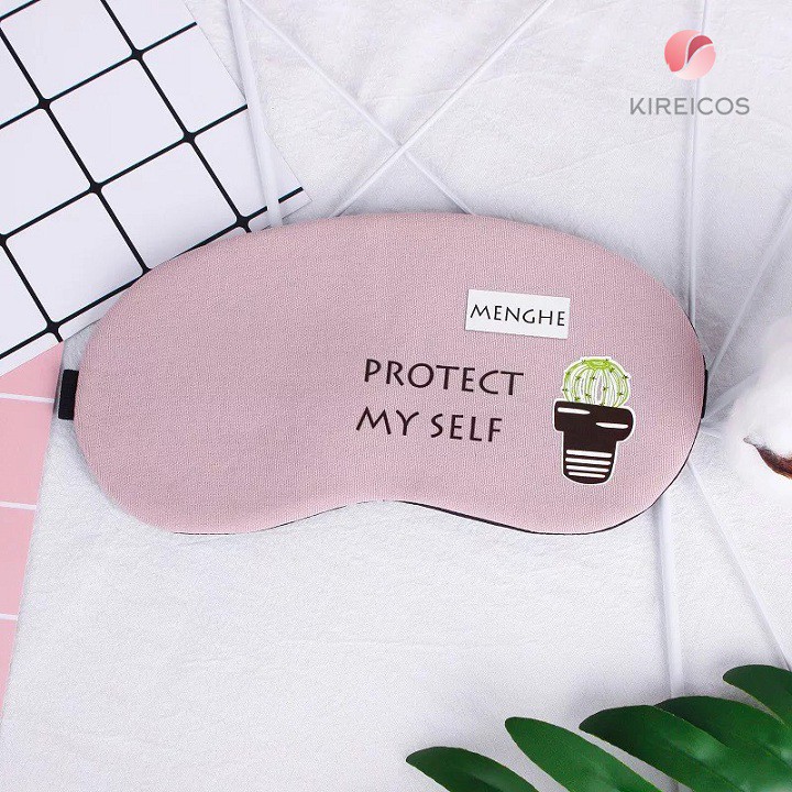 FREESHIP TOÀN QUỐC 50K - Bịt Mắt Ngủ Miếng Che Mắt Ngủ In Chữ Protect Myself Có Túi Gel