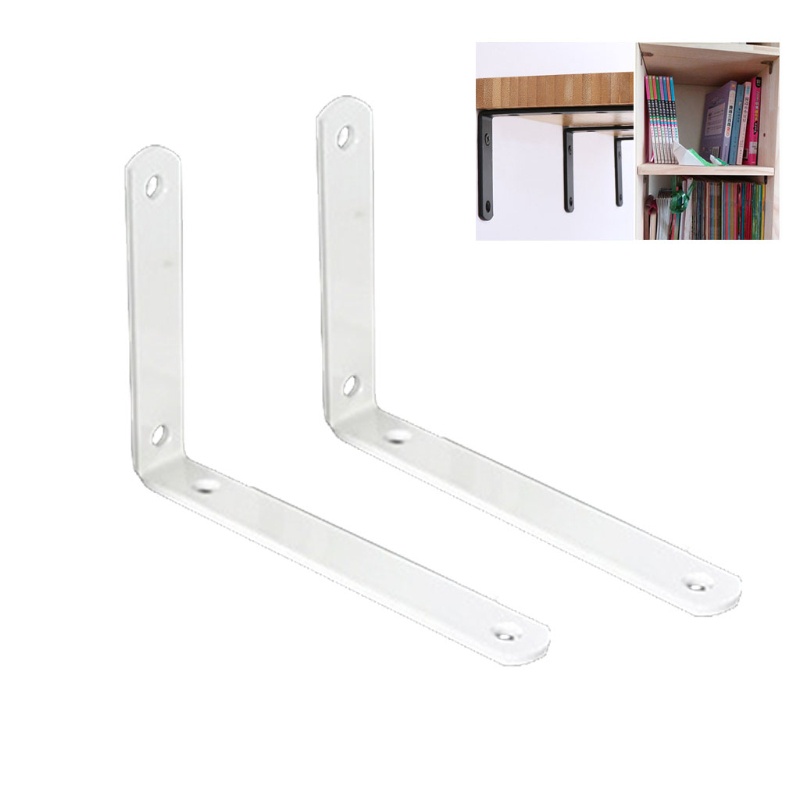 Set 2 Khung Chữ L Gắn Góc Tường Bằng Thép Không Gỉ