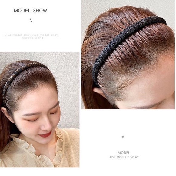 Mẫu mới trend Cài tóc vải nhựa dẻo họa tiết hoa retro có lược gọn tóc đơn giản thời trang Hàn Quốc Tatitava
