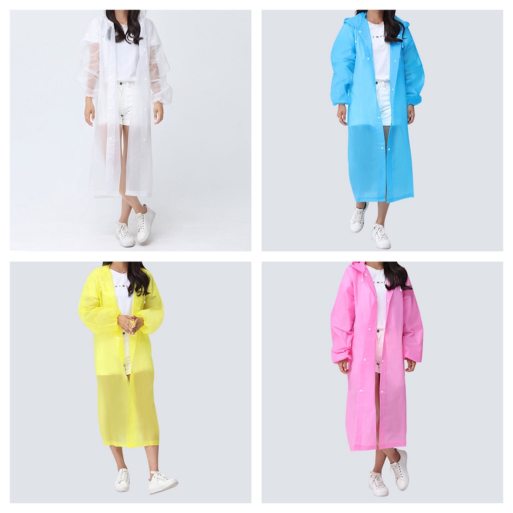 Áo Mưa Dày Dặn Màu Pastel Thời Trang Chống Thấm Nước Cho Nam Nữ