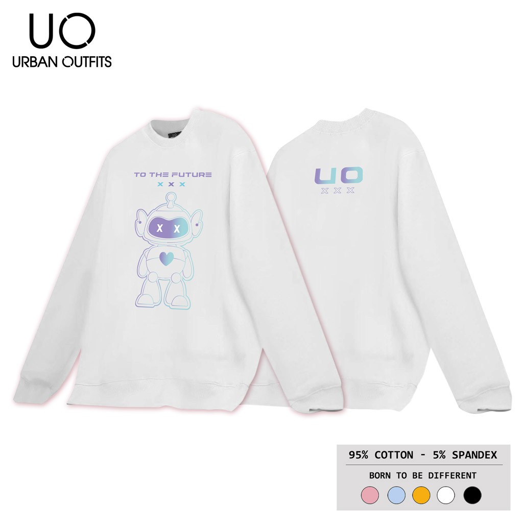 Áo Sweater Form Rộng Nam Nữ URBAN OUTFITS In To The Future SWO25 Thun Cotton Nỉ 4 Chiều Local Brand | BigBuy360 - bigbuy360.vn
