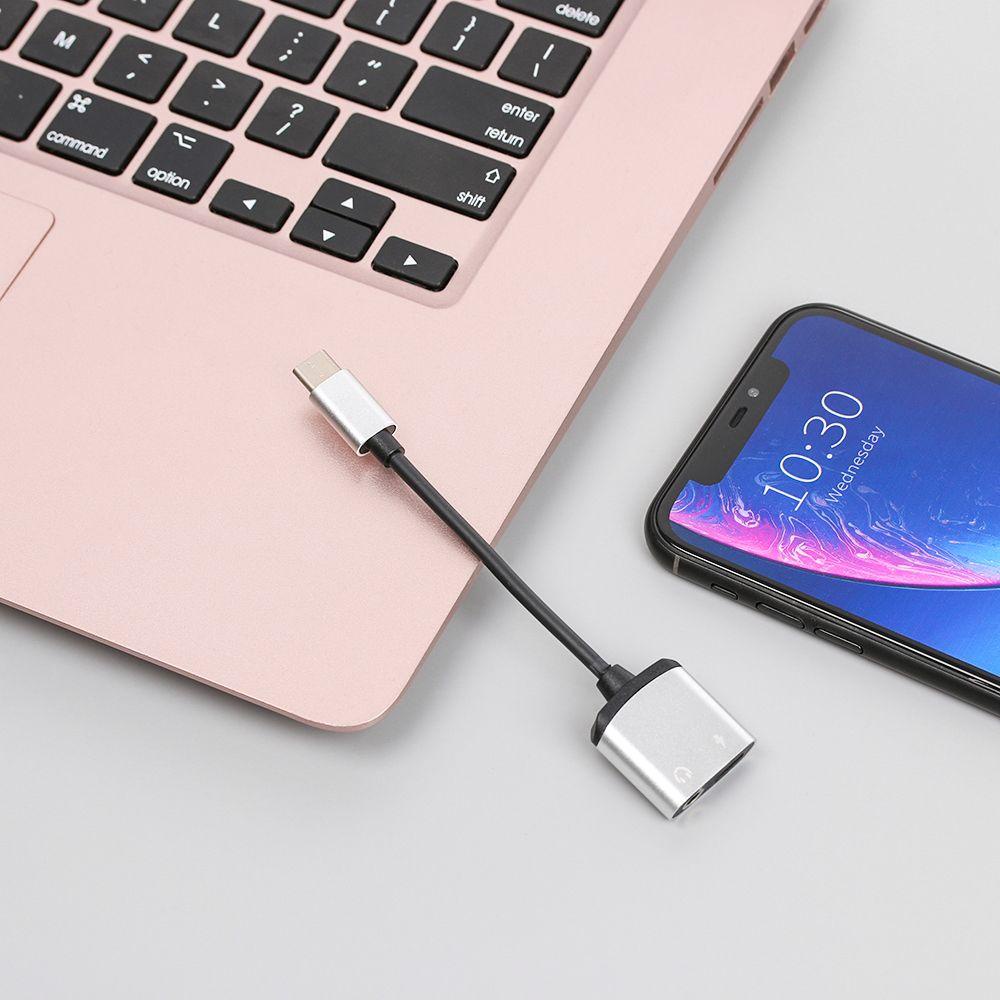 MAG Dây Cáp Âm Thanh USB C 2 Trong 1 Bằng Hợp Kim Nhôm