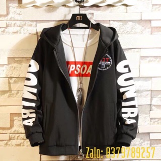 Áo khoác dù nam nữ  Guntra mẫu mới ra lò năm nay đen trắng và xanh đậm