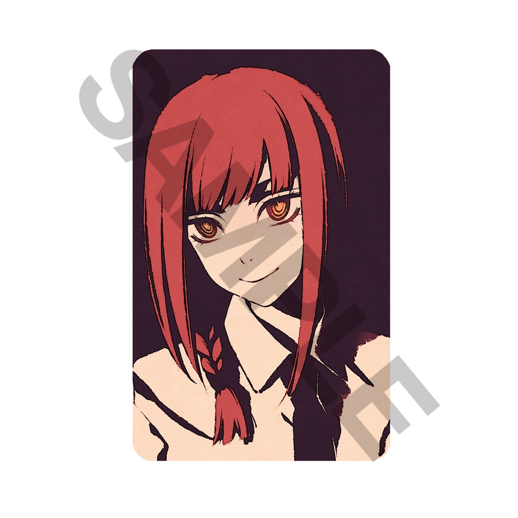 Card bo góc in hình NHÂN VẬT CHAINSAW-MAN THỢ SĂN QUỶ ảnh thẻ bo viền 5*8cm anime chibi dễ thương đáng yêu