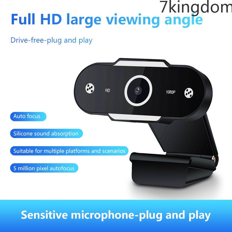 Webcam HD tự động lấy nét toàn diện 2K/ 1080P/ 720P/ 480P kèm micro mới cho PC Laptop