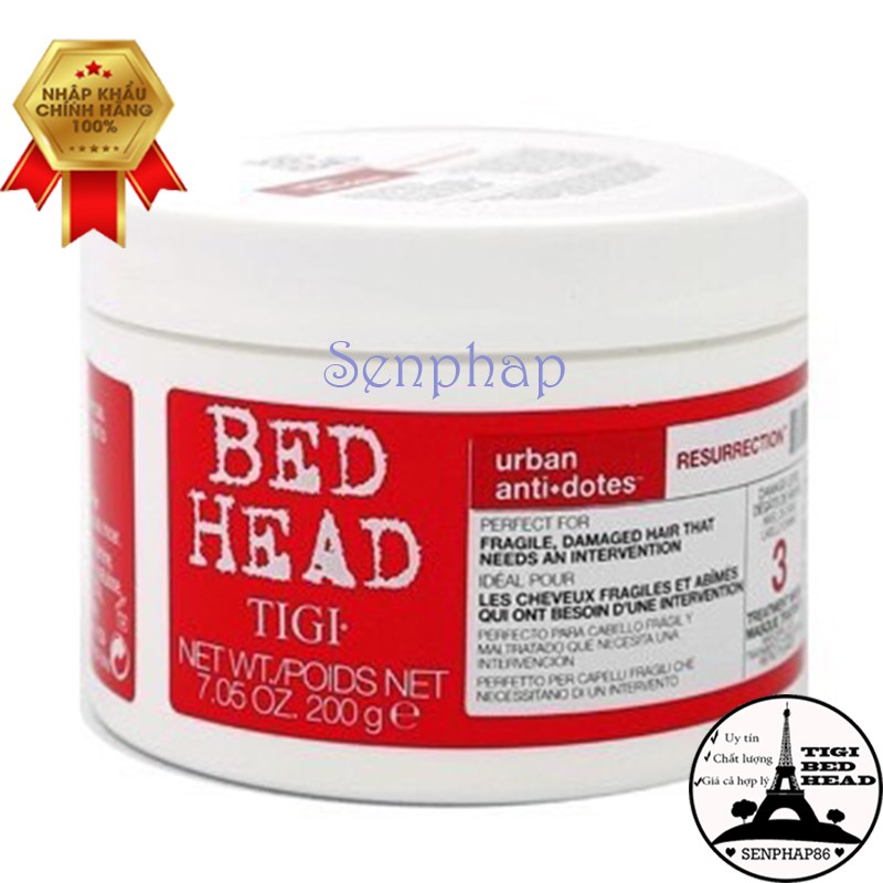 Kem ủ tóc Tigi đỏ ❤️Free Ship❤️ 200g giúp phục hồi và mềm mượt tóc hư tổn
