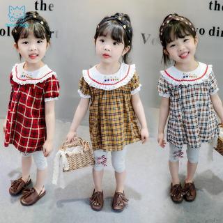 Set Đầm Ca-Rô Xinh Xắn Dành Cho Bé Gái