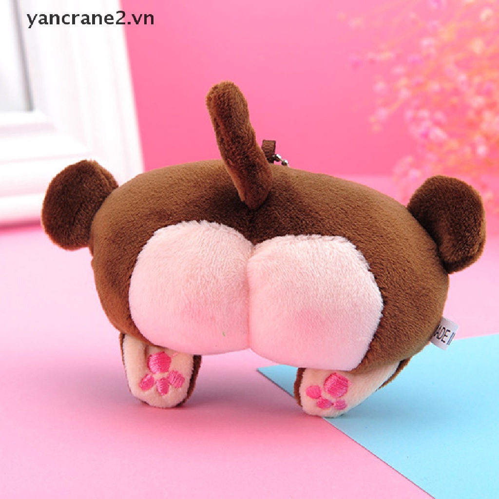 Móc khóa hình mông chó corgi nhồi bông ngộ nghĩnh dễ thương