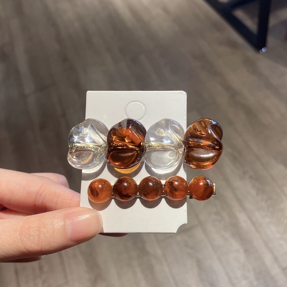 2022 Kẹp Tóc Tinh Tế Đính Đá Phong Cách Retro