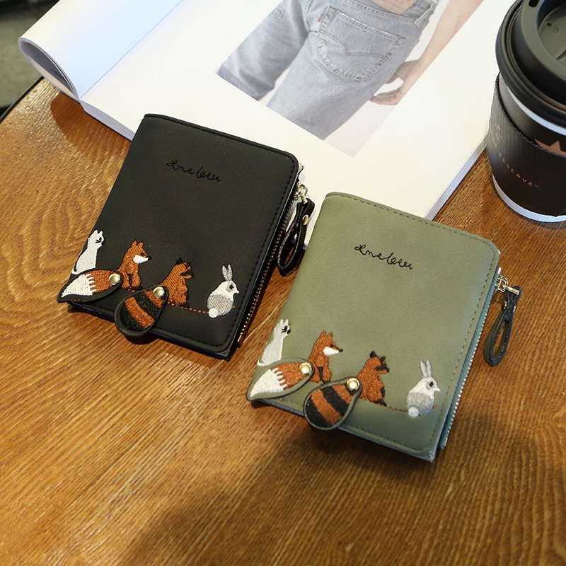 Ví ngắn IELGY thiết kế gấp gọn dễ thương phong cách Hàn Quốc cho nữ