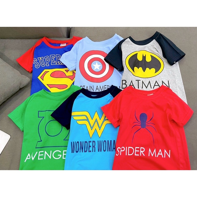 Bộ ngắn tay bé trai thun cotton 4 chiều mềm đẹp in hình siêu cá tính - Bộ quần áo bé trai - pikakids