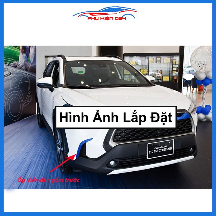 Ốp viền đèn gầm trước sau xe Cross 2020-2022 màu xanh chống trầy trang trí làm đẹp xe