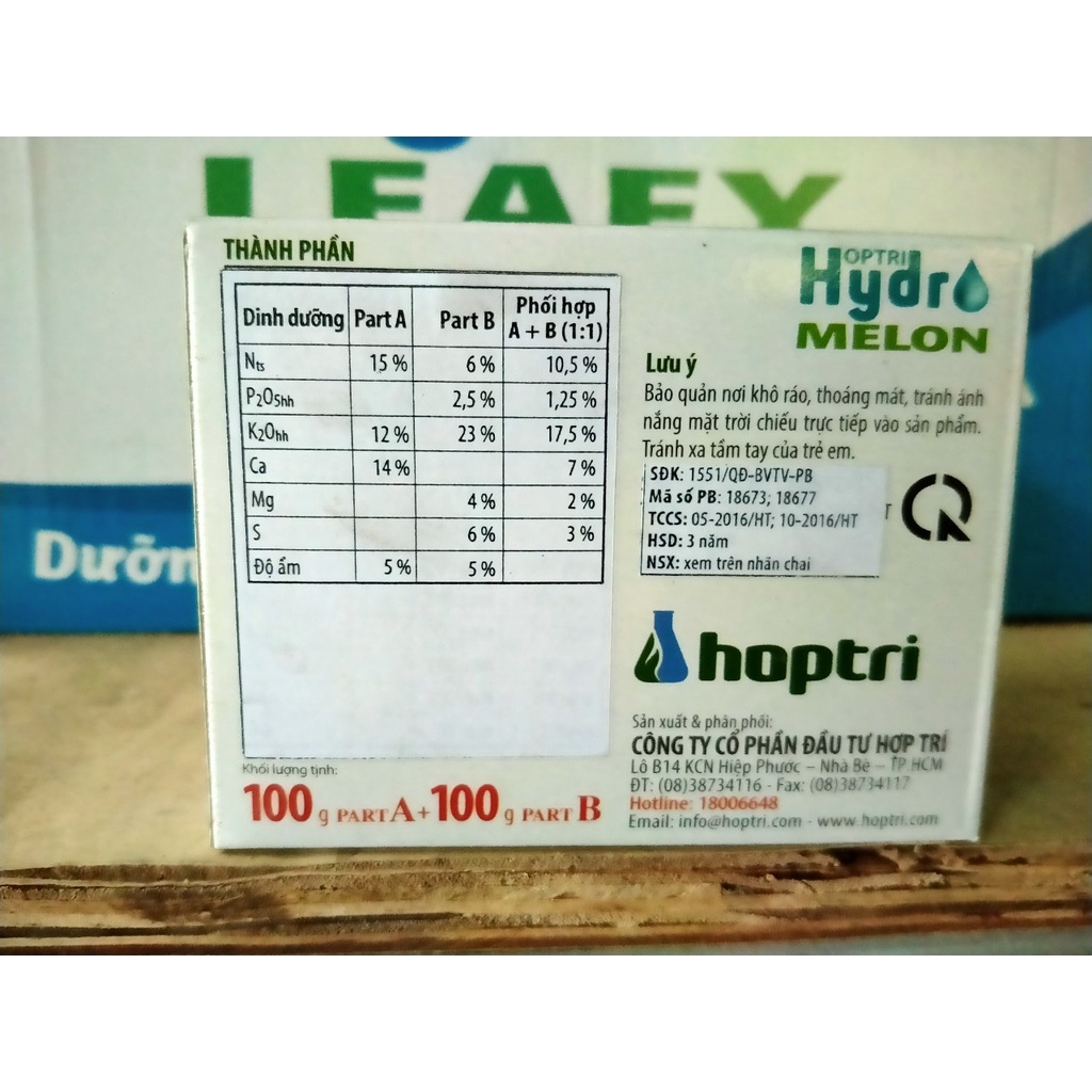 Dinh dưỡng Rau Ăn Lá Hydro Leafy  200gr