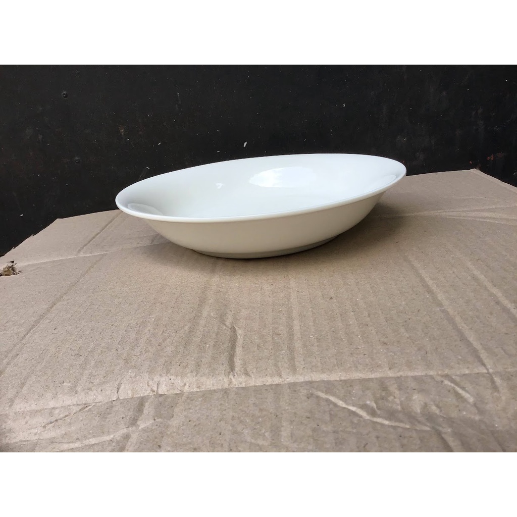 Dĩa sứ trắng cao cấp sâu lòng Minh Châu sâu 10inch