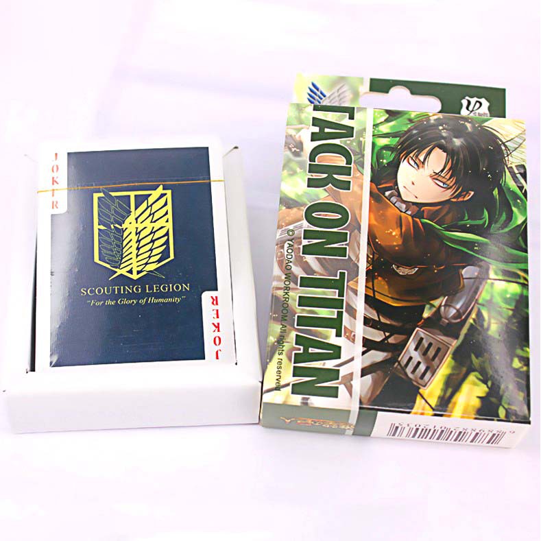 Bộ bài Tây anime Attack on titan, bộ tú poker tấn công người khổng lồ 54 lá in hình anime manga dễ thương độc đáo